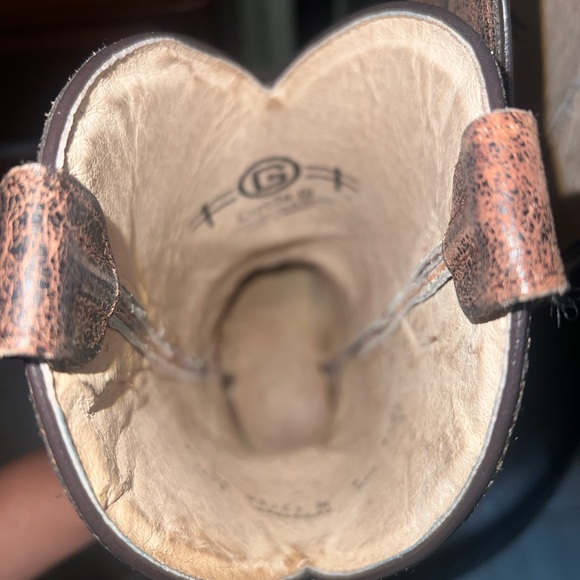 Circle G Women's Dragonfly Square Toe Boots Brown Leather Size 6 1/2 - Picture 4 of 5